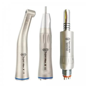 Dental portable unit straight and contra angle inner water spray low speed M205 set 4 holes air motor handpiece kit