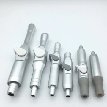 Dental metal aluminum Saliva Ejector Weak strong Suction handpiece Valves with Silicone Head for dental unit