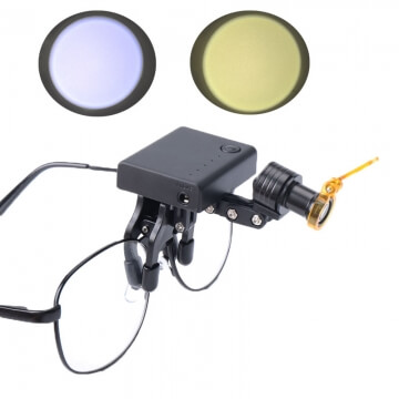 Wireless 5W LED Headlight Headlamp Portable with Optical Filter for Dental Loupes Lab Medical Magnifier Magnification Binocular