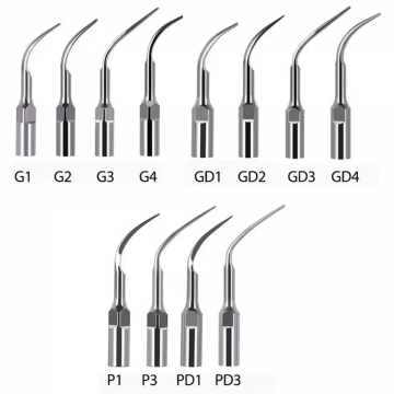 Dental Ultrasonic Scaler Tipsg1 G2 G3 G4 P1 Dental Piezo Ultrasonic Scaler Tips 5piece/pack Woodpecker Ems Scaler Tips Electric
